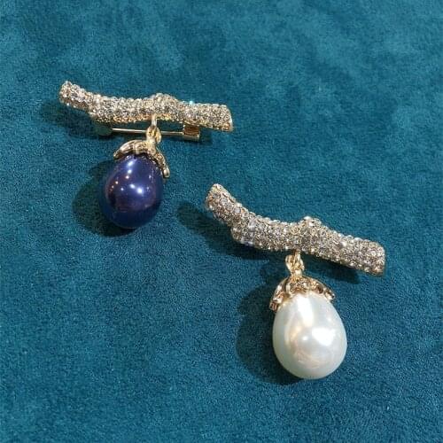 Muylinda Fashion Jewelry High Quality Vintage Freshwater Pearls Brooch Pins Crystals Freshwater Pearl Brooch Wedding Accessories