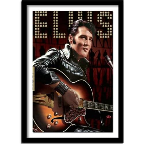 DIADIY Round Diamond Embroidery,Elvis Presley Portrait Full,5D,DIY Diamond Painting,Cross Stitch,3D,Diamond ,Decor