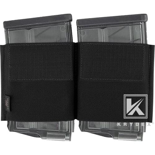KRYDEX 7.62 HK Double Magazine Insert Pouch Spiritus Style Elastic Built-in Magazine Holder For Micro Fight MK3 MK4 Chest Rig Bk