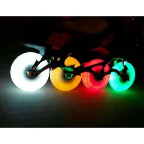 Fashion Cool Flashing LED Light Roller Inline Sliding Skating Flash PU Roller Skate Wheels 76MM 90A Hardness Durable Top Quality