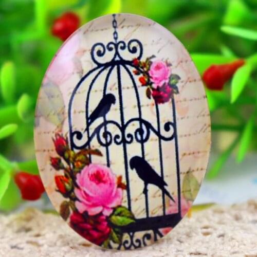 New Fashion 2pcs 30x40mm Handmade Photo Glass Cabochons