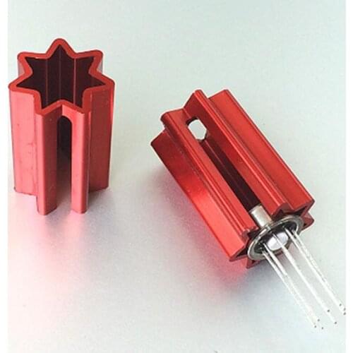 A pair 8mm gold seal tube triode radiator Gold seal op-amp radiator higher 23mm Efficient heat dissipation heatsink