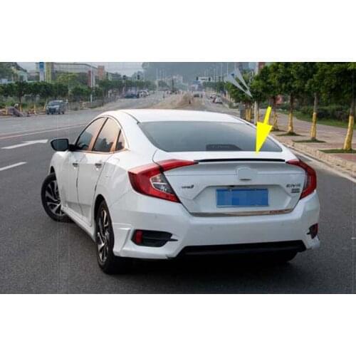 Fit For 2016-2021 Honda Civic 4DR Sedan Unpainted Rear Trunk Wing Model C Factory Lip Spoiler Style