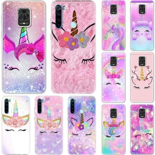 Unicorn Gradient Transparent Phone Case For Redmi Note 10 5G 9 Pro 9S 9T 8 8T 7 K30 K40 Funda for 9A 9C 8A 7A 6 6A Coque Cover