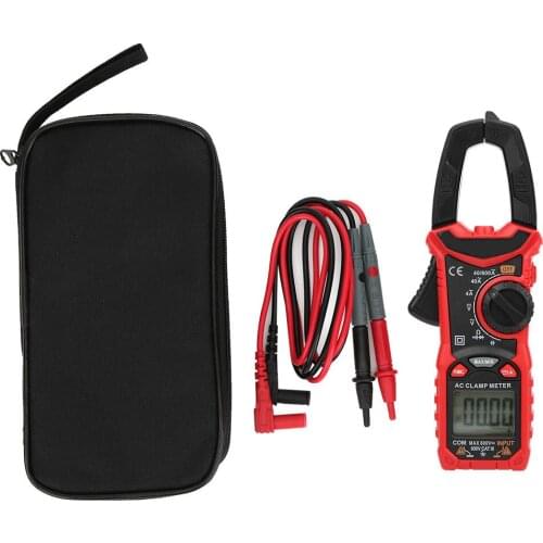 HT206A Handheld LCD Digital Clamp Meter Multimeter AC/DC Voltage Current Resistance Tester