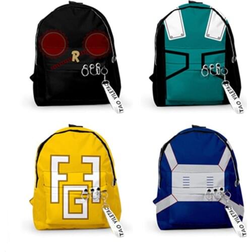 Anime My Hero Academia Backpack Cosplay 3D Print School Shoulder Bag Rucksack Travel Bags Gifts for Men Women