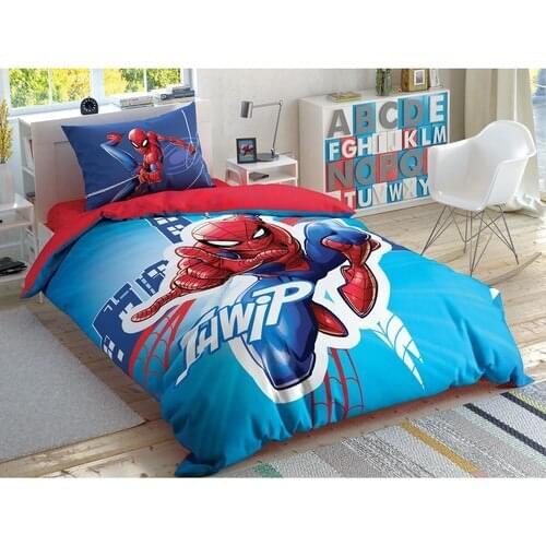 SIRMAK Spiderman Light City Glow Duvet Cover Set, Fast Shipping from Turkey