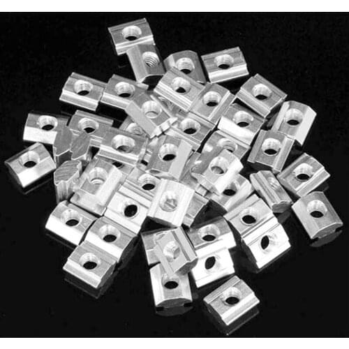 CNIM Hot 50pcs M5 T Sliding Nut Zin-Plated Carbon Steel T Sliding Nut for 2020 Aluminum Profile