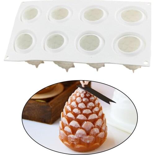 Pine Cone Decorative Silicone Candle Molds DIY Epoxy Resin Casting Mould for Scented Soap Aromatherapy Plaster Tool Xmas Gift