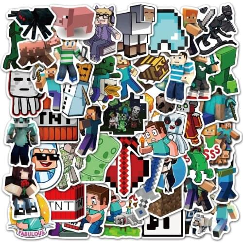 10/30/50PCS popular game series square people sticker luggage skateboard computer waterproof graffiti decoration stickers