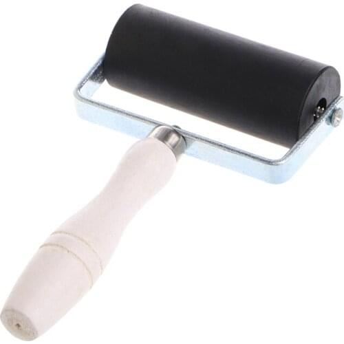 6cm Width Heavy Duty Wooden Roller Printing Inks Lino Brayer Art Craft Tool