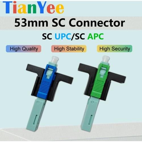 SC APC UNIKIT Single-Mode FTTH Cold Connector Tool Fiber Optic Pre-polish No-Polish Fast Connector 53mm