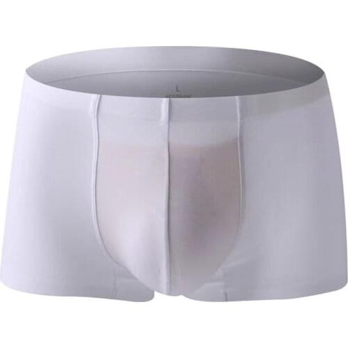 1 Piece of Mens Underwear Mens Boxer Briefs Modal Seamless Solid Color Low-rise Buttocks Exotic Clothing Strange Clothes