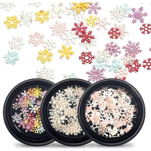 Ultra-thin Glitter Snowflake Sequin 3D Nail Holographic Paillettes Manicure Decoration Sequins DIY Nail Art Nail Sequins