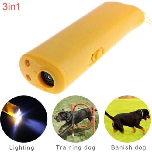 3 in 1 Pet Dog Repeller Anti Barking Stop Bark Training Device for Dog Trainer LED Dog Trainings Without Battery