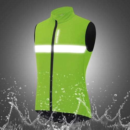 Men Fleece Lined Cycling Vest Windproof Reflective Windproof Warm Sports Safety Bike Vest for Riding Running Jogging Hiking