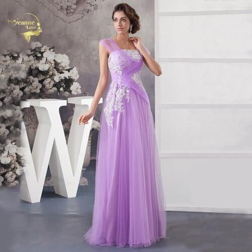 Abendkleider Lilac Long Formal Evening Dresses Tulle Graduation Engagement Prom Party Dresses Vestidos De Fiesta De Noche OK3L