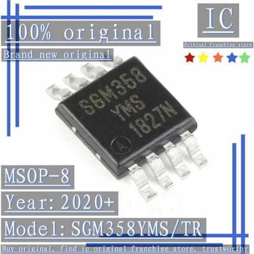 2020+100% Brand new original 10PCS-50PCS SGM358YMS/TR MSOP-8 Rail-to-rail CMOS operational amplifier