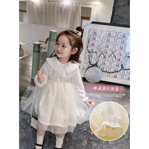 2020 Girl Fashion Long Sleeves Princess Dress Baby Kids Birthday Party Elegant Vestidos Children Spring Autumn Clothes