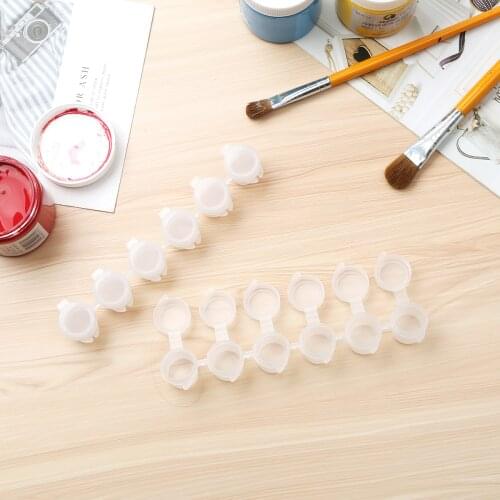 30 Strips Mini Empty Paint Pot Pod Strips Arts and Crafts Watercolor Draw Pigment Plastic Palette Water Color Paints Containers