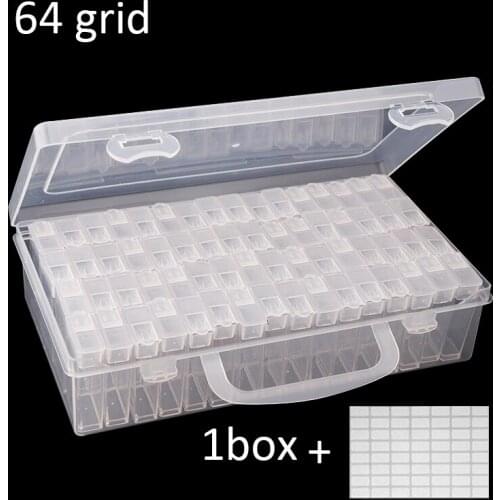 Diamond Painting Tools Accessories Beads Container Rhinestone Diamond Embroidery Stone Storage 28/64pcs Convenience Box