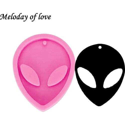 Shiny Alien shape Clay DIY molds Resin Clay Mold silicone mold for key chain glossy finish DY0070