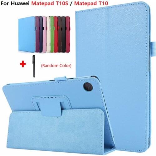 Case For Huawei Matepad T10 9.7inch 2020 PU Leather Folding Stand Holder Smart Cover For Huawei T10S 10.1" Tablet Case+Glass+Pen