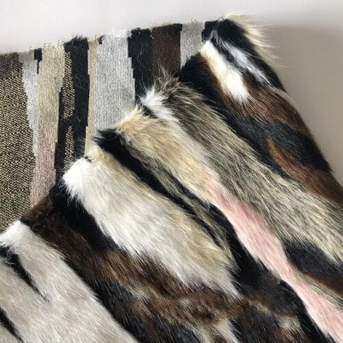 Faux fur color jacquard plush home textile fashion home fabric