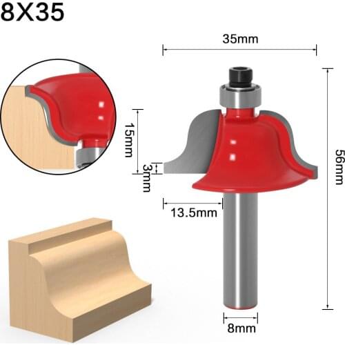 FGEDCS 1Pcs Router Bit 8mm Shank CNC Engraving bits Line knife Woodworking cutter Tenon Cutter Tools for Wood Downcut End Mill