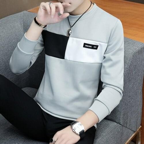 2021 new men t shirt casual long sleeve mens basic tops tees stretch t shirt mens clothing chemise homme