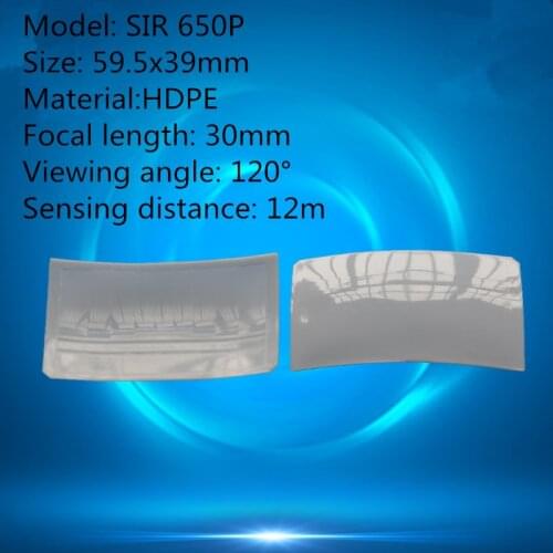 50pcs SIR 650P human body infrared PIR sensor fresnel lens 59.2x39mm focal length 30mm