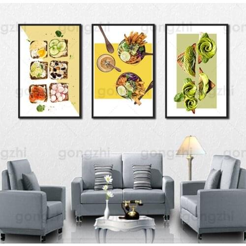 Exquisite Small Bowl Dishes Abstract Canvas Painting Wall Pictures for Living Room and Bedroom Nordic Decoration Art Posters