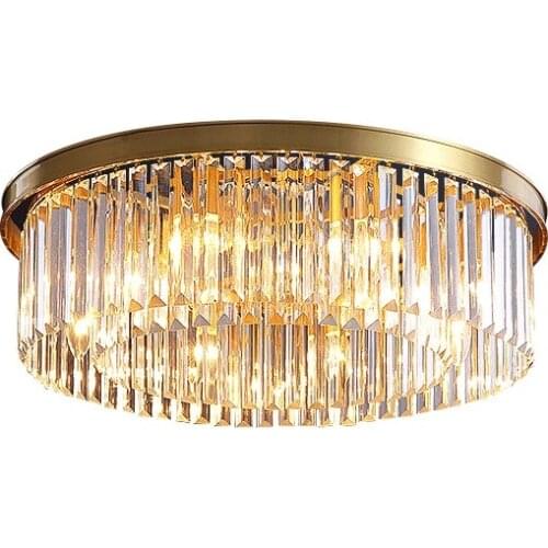 Lamp bedroom ceiling lamp living room study dining room lamp household light luxury post modern simple crystal lamp