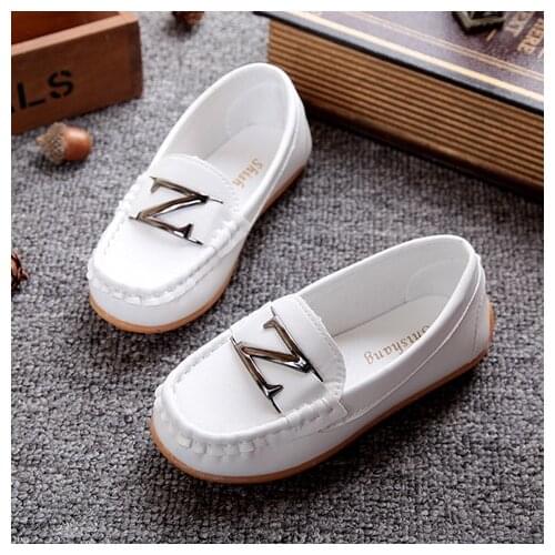 12 Colors All Sizes 21-36 Children Shoes PU Leather Casual Styles Boys Girls Shoes Soft Comfortable Loafers Slip On Kids Shoes