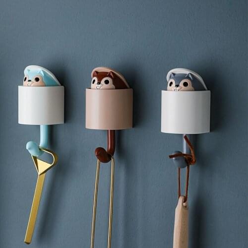 Multi-Purpose Hooks Plastic Door Hangers Self Adhesive Wall Hangers Hat Racks Keys Hanger wall organizer Home Decor key holder