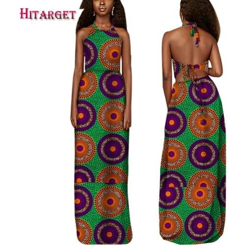 Fashion African Style Dresses for Women Ankara Floral Print Sexy Long Robe Ladys Evening Gowns Dashiki Party Attire WY803