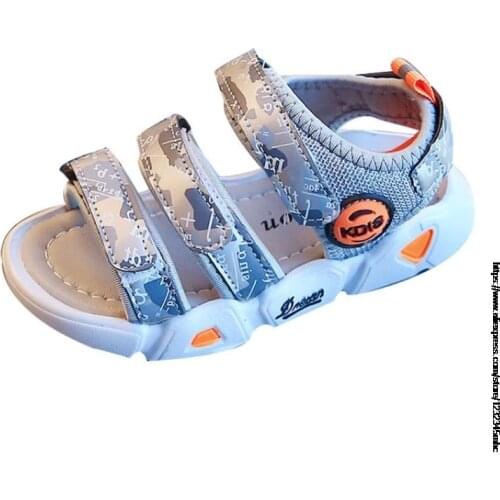 SpiderMan Boys' sandals childrens new Korean version childrens 2021 baby childrens Baotou soft bottom childrens girls' shoes