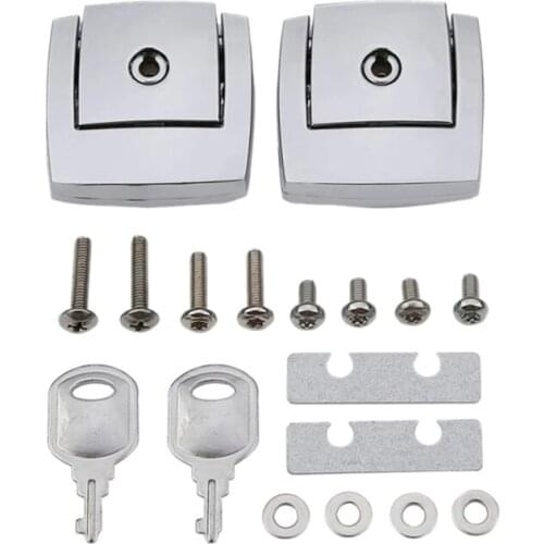 Motorcycle Chrome Tour Pack Pak Latch Cover Kits for Touring Ultra Electra Glide Road King 88-13