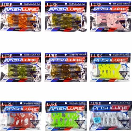 Soft Fishing Worms 75mm 2.9g 6pcs/bag Beard Soft Lure Soft Bait Bass Plastic Silicone Leurre souple Shad Iscas bass