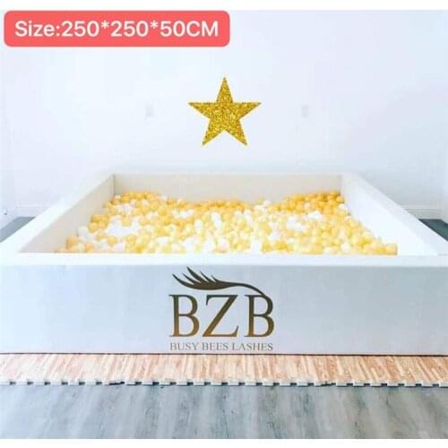 Customize popular Square white ball pool Eco-friendly foam kids playground with 4000 ball pits