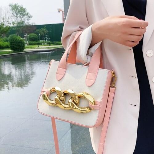 The new chain letter bag fashion trend messenger bag female texture commuter niche design female bag