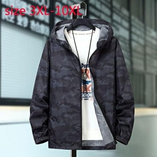 New Arrival Fashion Super Large Men Oversized Breathable Ultra Thin Coat Casual Summer Print Jackets Plus Size 4XL-8XL 9XL 10XL