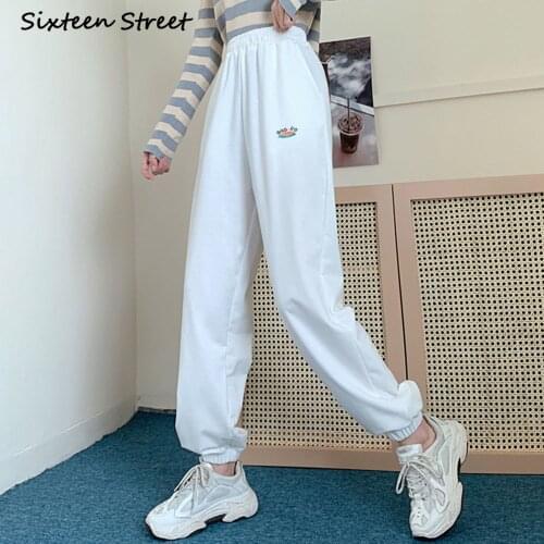 Autumn Sweatpants for Women Trousers Streetwear Elastic Waist Design Sport Baggy Jogging Comfort Korean Clothing Y2K Style 2020
