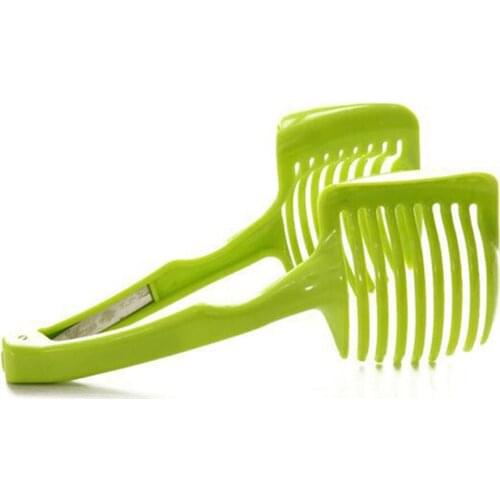 Vegetable Cutter Slicer Tomato Onion Slicer Holder Food-Grade Plastic Fruit Vegetable Cutters Kitchen Gadgets Slice KC1365
