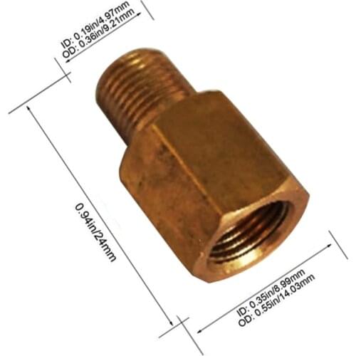 1/8 NPT Female to 1/8 BSPT Male Adapter Gauge Sensor Thread Adapter Reducer Oil Pressure Gauges Adapter