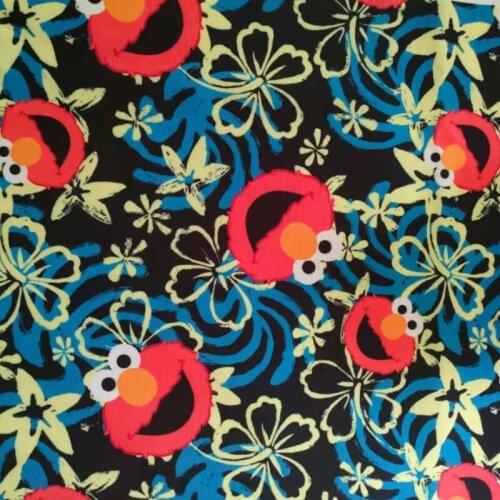 Cartoon Popular TV Program Sesame Guys Polyster Cotton Fabric for Patchwork Sewing Handmade DIY Needlework Material