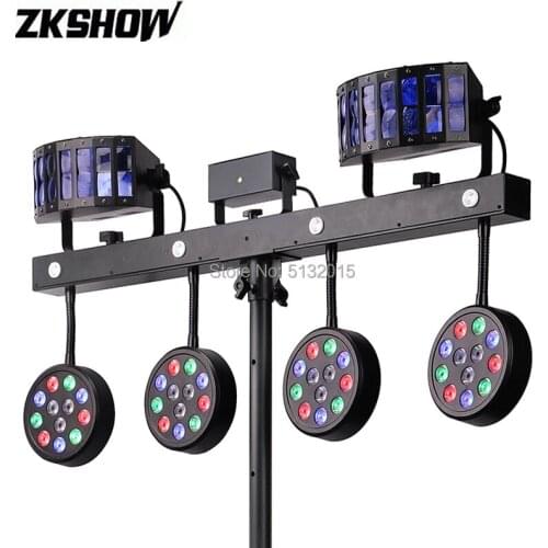 RGBW LED Par Laser Derby Strobe Bar Light DMX Pro Stage Lighting Projector Luces DJ Disco Party Wedding Event Rent With Stand
