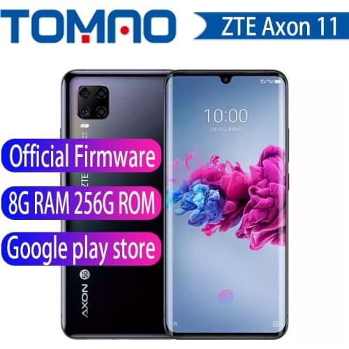 ZTE Axon 11 5G smartphone Snapdragon 765G Android 10 6.47" Screen fingerprint 6GB/8GB/12GB RAM 128GB/256GB ROM NFC OTA Update