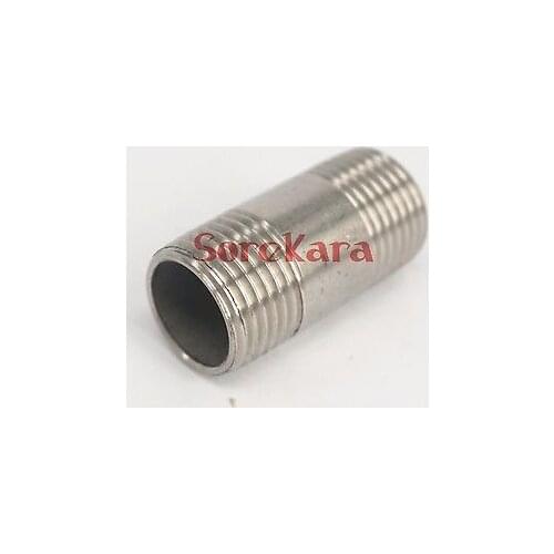 2" BSP Equal Male Thread Barrel Nipple 304 Stainless Pipe Fitting Connector Coupler water oil air