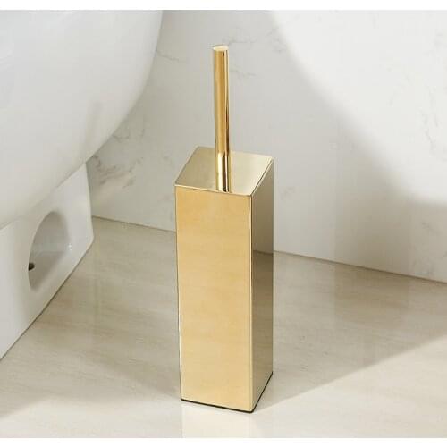 Modern Gold Toilet Brush Set Wall Mounted Non Dead Corner Toilet Brush Floor Cleaning Tools Escobilla Wc Household Products DF50